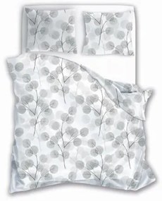 Bavlnené obliečky MIST 200x220 cm šedo-biele