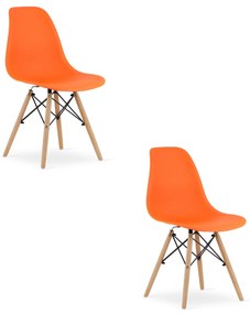 Stolička OSAKA oranžová / prírodné nohy x 2 9401 80 00 00