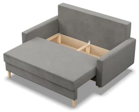 Dvojmiestna pohovka BLANK Elegant rozkladacia, svetlosivá