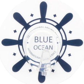 Vešiak jednoduchý Botti 6,5x6,5 cm modro-biely