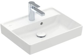 VILLEROY &amp; BOCH Collaro závesné umývadielko s otvorom, s prepadom, 500 x 400 mm, biela alpská, s povrchom CeramicPlus, 433450R1
