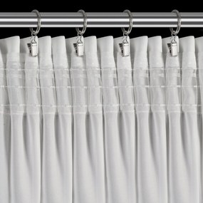 ZÁCLONA NA PÁSKE EVA MINGE ROSES, SADA 2KS 140X270 CM BIELA