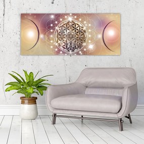 Obraz - Mandala s elementmi (120x50 cm)