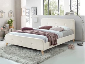 Čalúnená manželská posteľ Loham New, Rozmer postele: 160x200, Farby:: sivá - Expection Heather