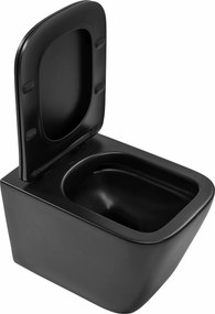 Závesná WC misa so SoftClose sedadlom REA Julio čierna matná