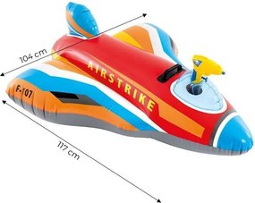 Nafukovací detský matrac 117 cm –  lietadlo s vodnou pištoľou