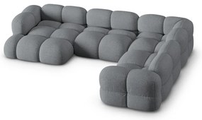 Sivá rohová pohovka (pravý roh/do tvaru "U") Loretto – Cosmopolitan Design