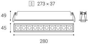 LED2 LINEAR 10, W DIM 20W 3000K 2251031D