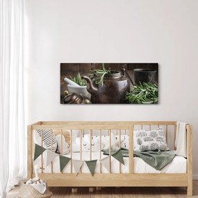 Obraz - Kanvička s rozmarínom (120x50 cm)