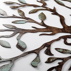 Nástenná dekorácia 60x60 cm strom kov