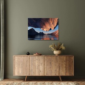 Sklenený obraz - 3D útesy (70x50 cm)