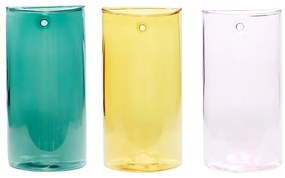 Sklenené ručne vyrobené vázy v súprave 3 ks (výška 19 cm) Popsicle – Hübsch