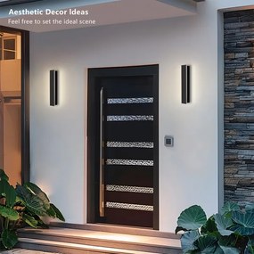 Brilagi - LED Vonkajšie nástenné svietidlo LINEAR LED/8W/230V 3000K IP65 čierna