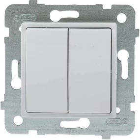 Vypínač dvojitý schodisko biely LP-10Q/M