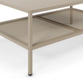 Krémovobiely kovový konferenčný stolík 60x100 cm Fayna – Marckeric