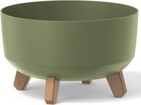 Plastový kvetináč na nožičkách DGRL300L 28,5 cm - zelená