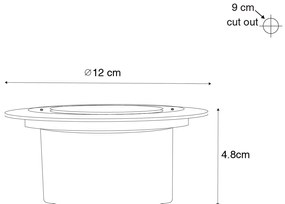 Sada 6 zemných reflektorov čiernych vrátane LED IP65 solárnych - Terry
