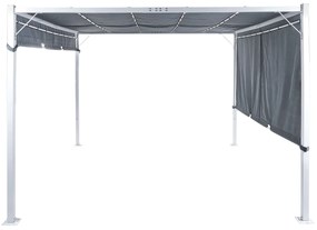 Pergola s LED svetlami 310 x 310 cm sivá PARGA Beliani
