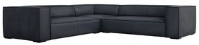 Tmavomodrá kožená rohová pohovka (variabilná) Madame – Windsor & Co Sofas