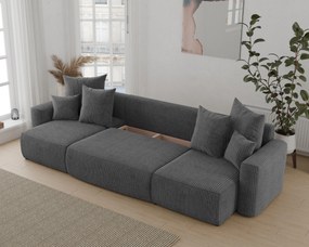Rohová sedačka Denia U (tmavosivá). Akcia -20%. Vlastná spoľahlivá doprava až k Vám domov. 1133145