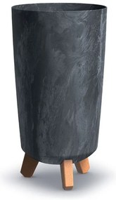 Vysoký kvetináč GRACIE TUBA SLIM antracitový betón