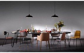 Tmavohnedý rozkladací jedálenský stôl s doskou v dekore jaseňového dreva 100x170 cm Milian – Kave Home