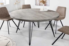 Dizajnový jedálenský stôl Shayla 120 cm sivé mango