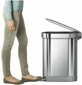 Simplehuman Pedálový odpadkový kôš Slim 45 l, nerez