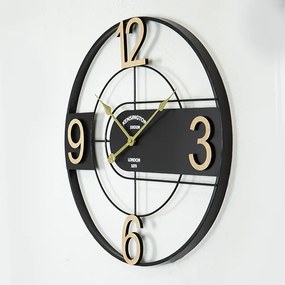 Nástenné hodiny 1xAA pr. 60 cm čierna