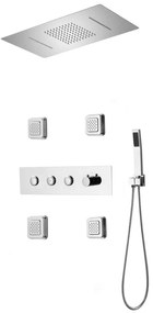 Mexen Soler, sprchová súprava pod omietku, chrómová, 7601-04-00