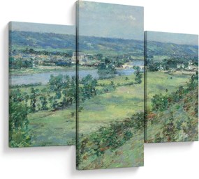 Obraz - Theodore Robinson, The Valley of the Seine, From the Hills of Giverny, reprodukcia (90x60 cm)