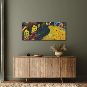 Obraz - Vasily Kandinsky, Houses at Murnau, reprodukcia (120x50 cm)