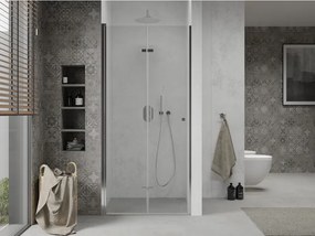 Mexen Lima, skladacie sprchové dvere do otvoru 90 x 190 cm, 6mm číre sklo, chrómový profil, 856-090-000-01-00-D