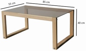 Dizajnový konferenčný stolík Vaidehi 85 cm prírodný