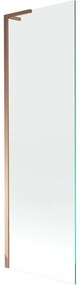 Mexen Next L, 1-krídlová vaňová zástena 60 x 150 cm, 6mm číre sklo, ružové zlato profil, 895-060-000-03-00-60