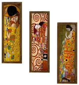 Súprava obrazov Lavuge 3 ks 19x70 cm zlato-žltá