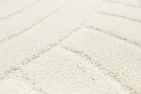 Kúpeľňový koberček Sash krémový, pruhy