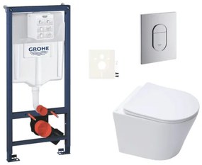 Závesný wc set do ľahkých stien / predstenová montáž SAT Infinitio SIKOGRSIN10A