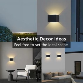 Brilagi - LED vonkajšie nástenné svietidlo DONNANI LED/5W/230V 10 cm čierne IP44