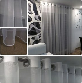 Dekorstudio Biela záclona SHINE s olovkom - š. 230 cm x v. 175 cm