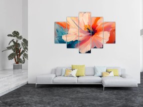 Obraz - Maľovaný kvet (150x105 cm)