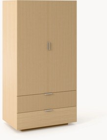 Drevená kompaktná šatníková skriňa Sato