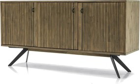 Komoda Massa 160 cm z masívu hnedá/grafit