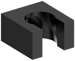 Matne čierny mosadzný držiak na sprchovú hlavicu – Sapho