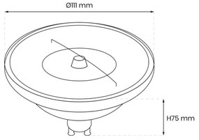 LED Stmievateľná žiarovka AR111 GU10/10,5W/230V 4000K