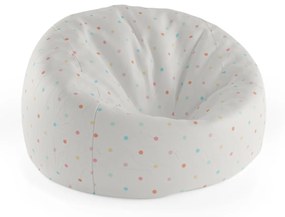 Sablio Sedací vak Cocoon Farebné bodky na béžovej - 115 x 75 cm x 45 cm