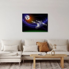Obraz futbalistu v skoku (70x50 cm)