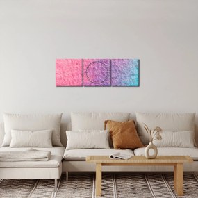 Obraz farebné textúry (s hodinami) (90x30 cm)