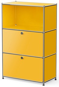 Komoda Kovová komoda »CN3« s výklopnými priečinkami, žltá