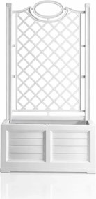 BAMA Kvetináč s dekoračnou mriežkou SEPARE, biely